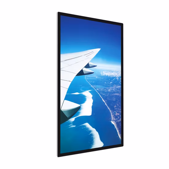 HDMI WiFi RJ45를 가진 높은 광도 실내 전시 디지털 방식으로 광고 LCD 장치를 서 있는 55 인치 적외선 터치스크린 지면